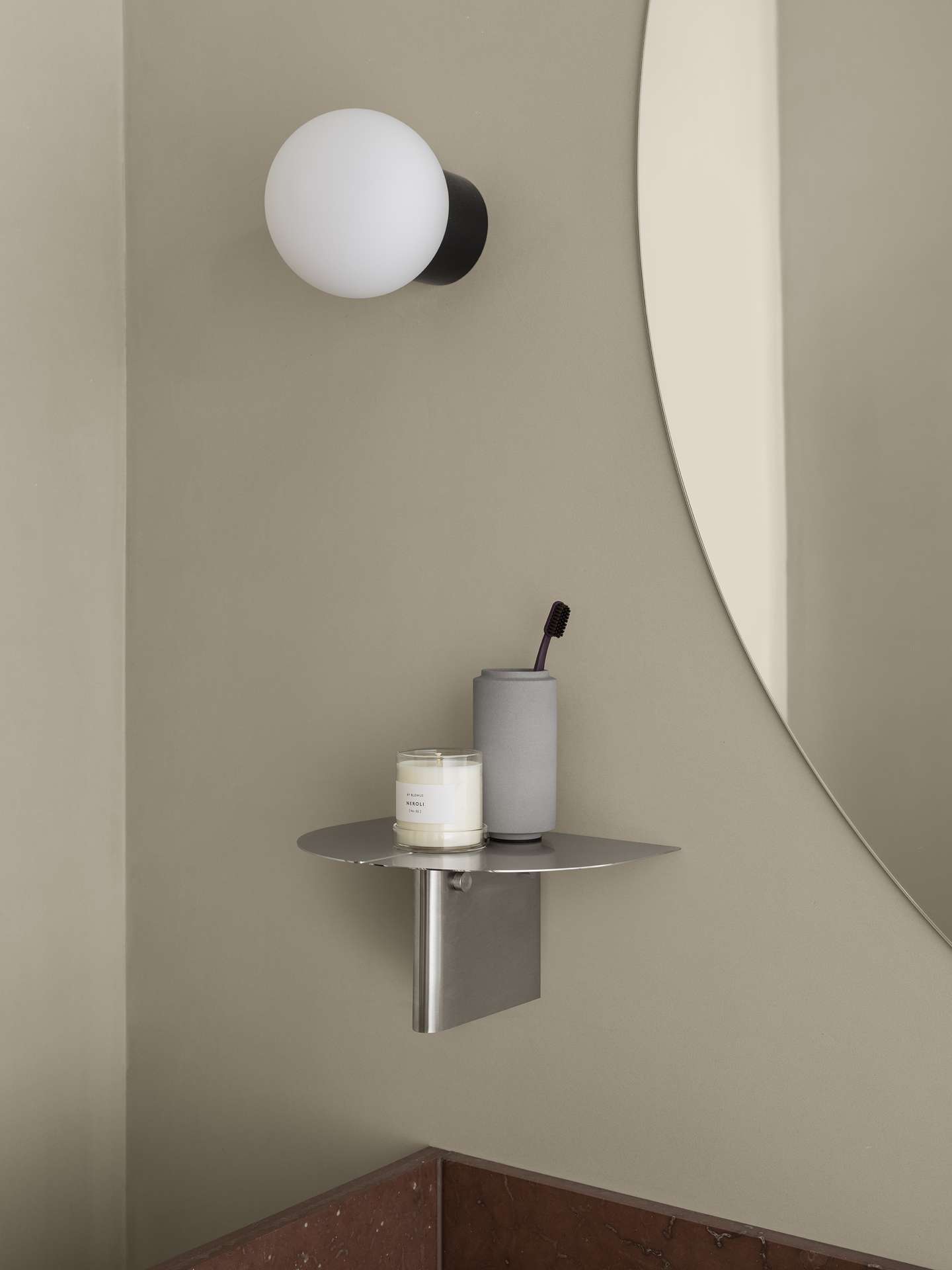 Designer Wandregal ORU aus Metall Designer Wandregal ORU aus Metall Burned Metal 80