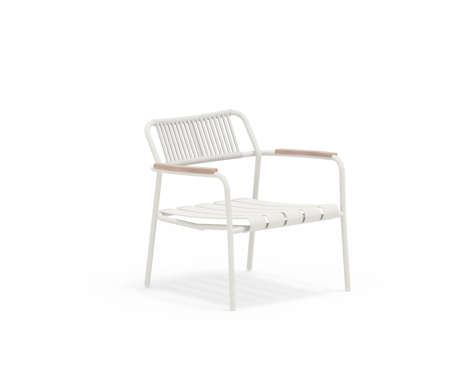 Verdea Rope gemütlicher Loungestuhl Outdoor Ivory / Perlweiß