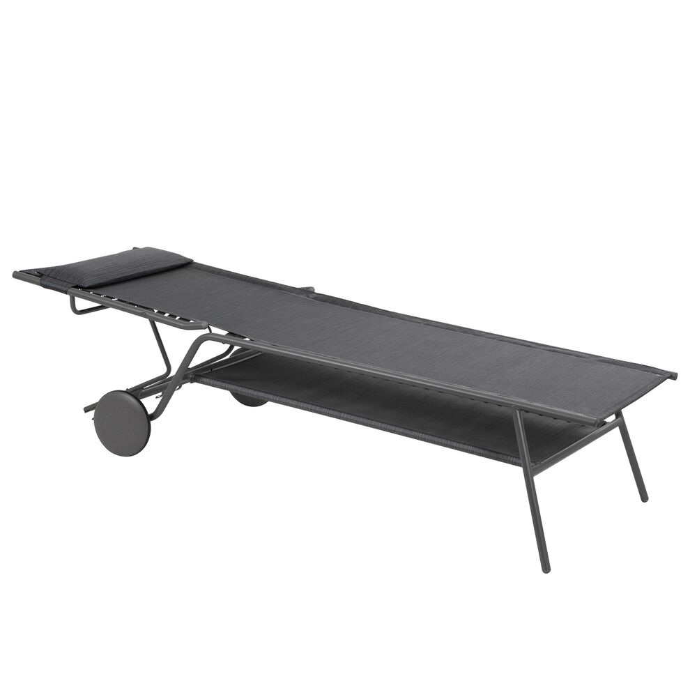 Hohe Sonnenliege Miami II Batyline® Duo Grau Obsidian Hohe Sonnenliege Miami II Batyline® Duo Grau Obsidian