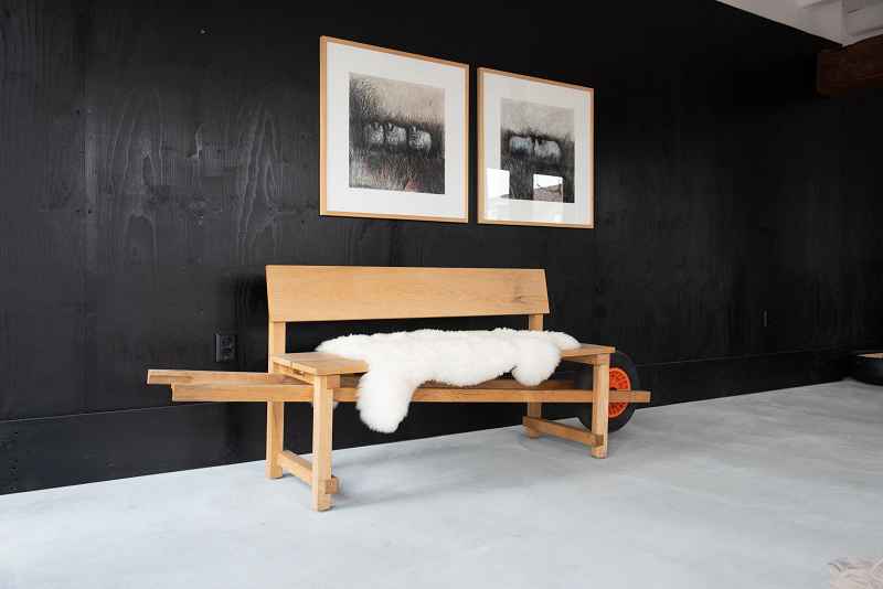 Bank mit Reifen, L 190 cm