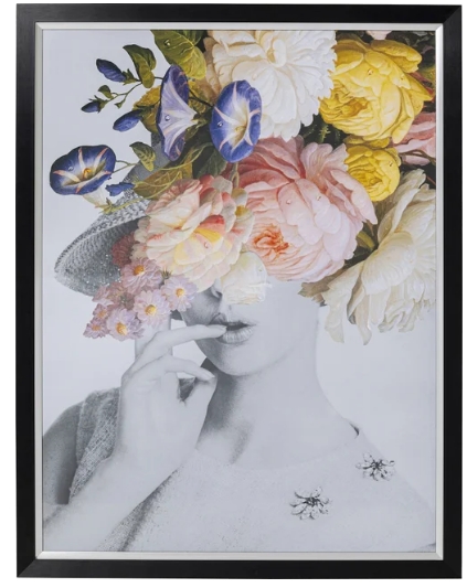 Bild Frame Flower Lady Pastell 154 x 117 cm Bild Frame Flower Lady Pastell 154 x 117 cm