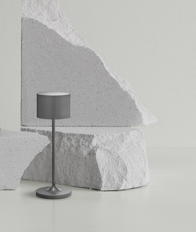 FAROL Mini Akku-Tischleuchte white FAROL Mini Akku-Tischleuchte Burned Metal