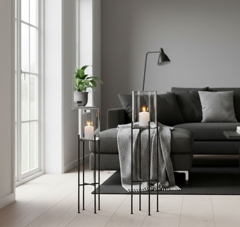 Windlicht Vincent auf Eisen-Ständer 90 Windlicht Vincent auf Eisen-Ständer 90