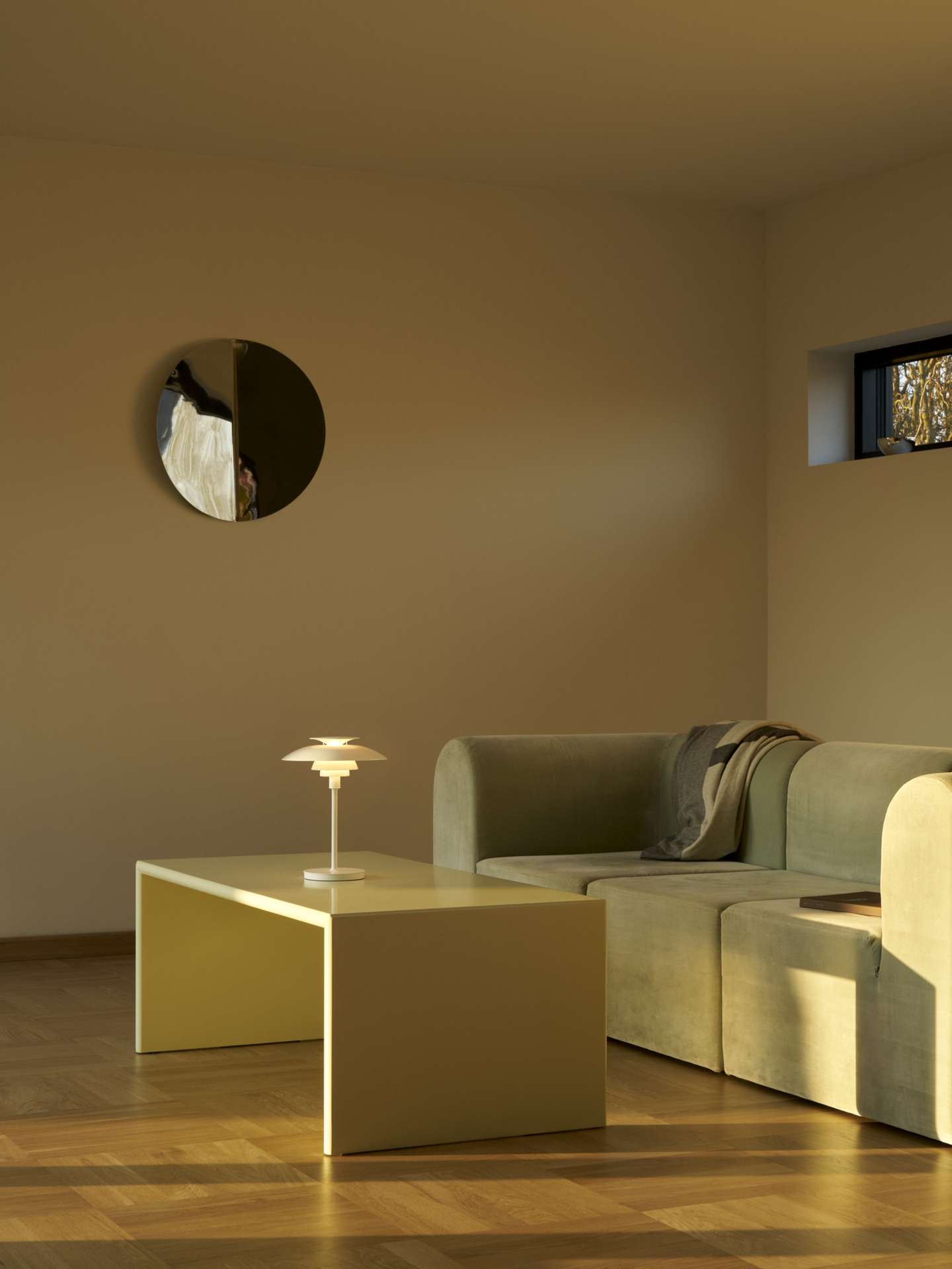 PH 80 Akku Tischleuchte Opal Weiß/Chrom/Rot