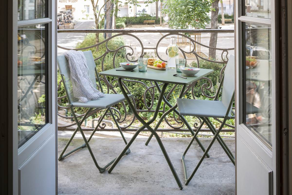 Stuhl Balcony II - UV beständig & ultrakompakt - Praktisch für Balkon und Terrasse Gelb Miel