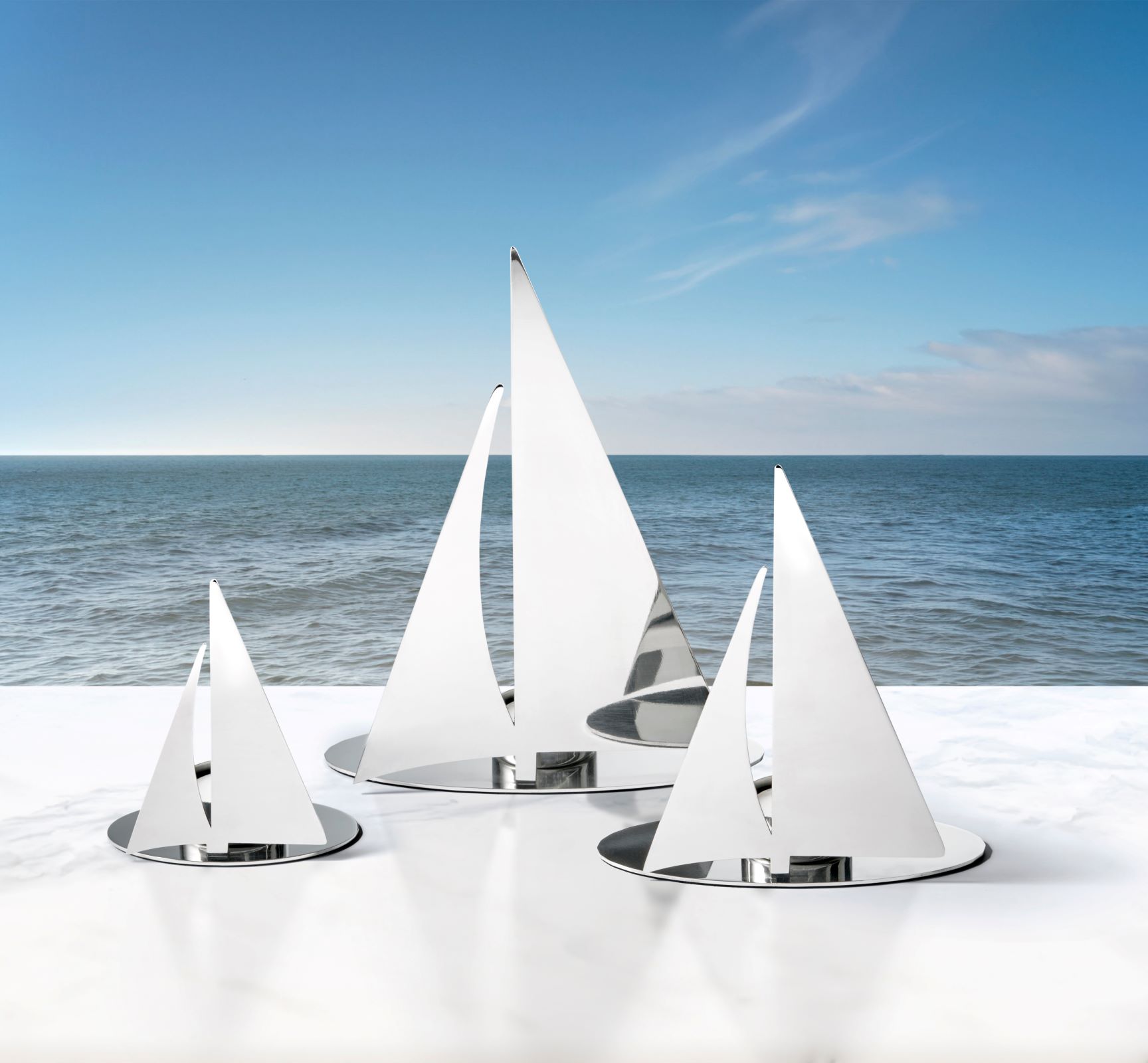 Regatta Boot mit Teelichthalter Länge 18 cm, Breite 7 cm, Höhe 23 cm