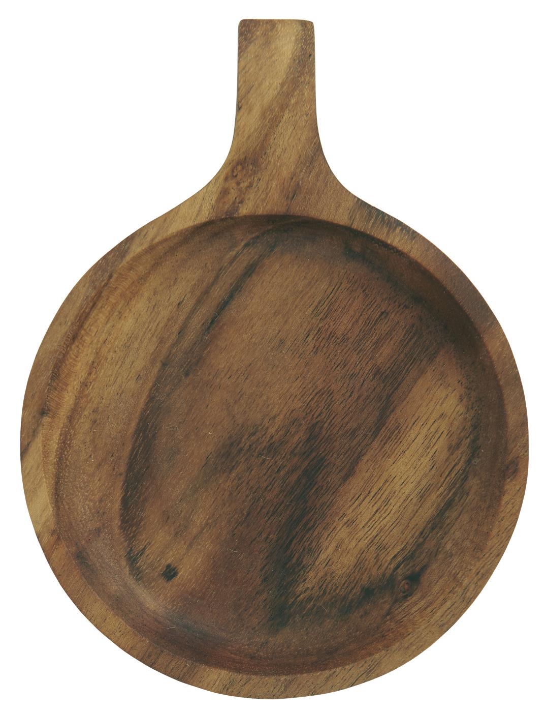 Flache Schale aus geöltem Akazienholz Flache Schale aus geöltem Akazienholz