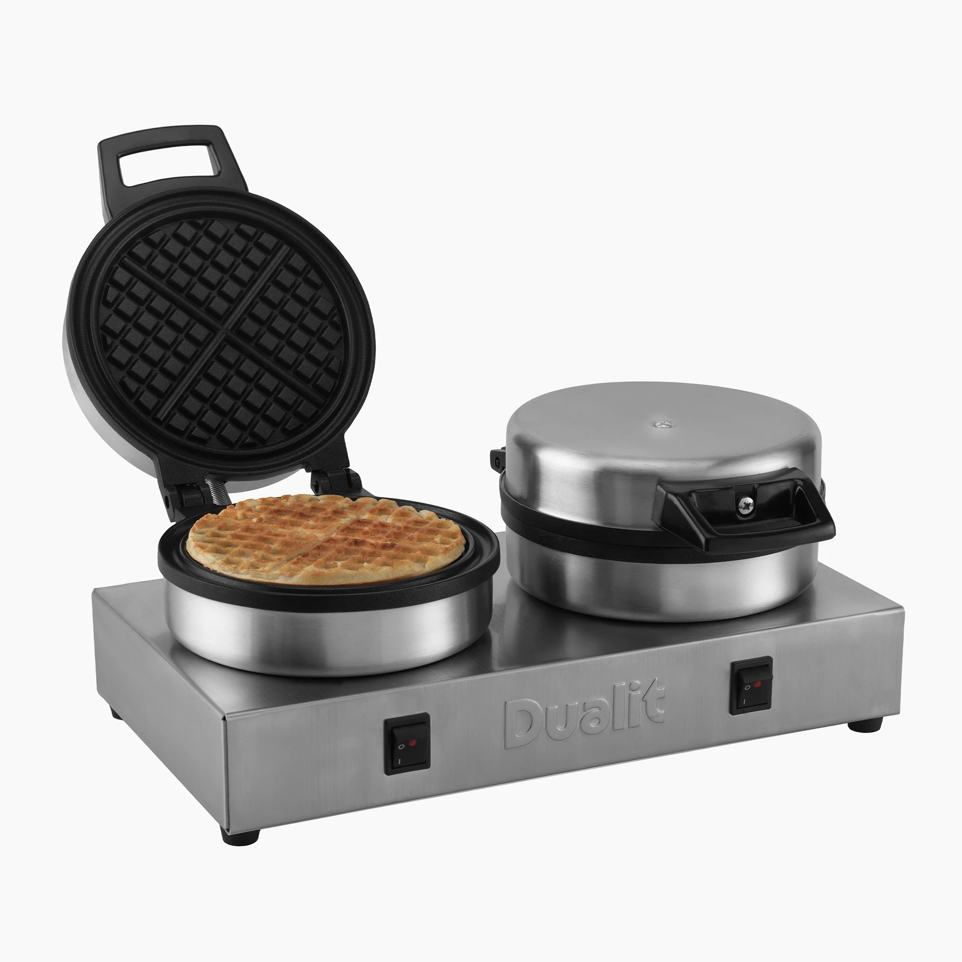 Doppeltes Waffeleisen aus Edelstahl