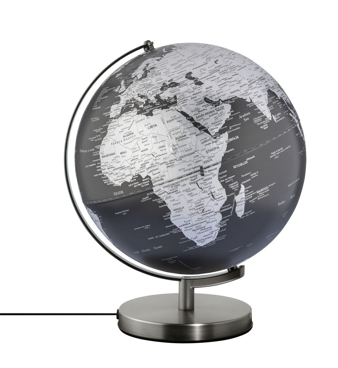 Globus mit 30 cm Durchmesser "STELLAR LIGHT TOUCH" Globus mit 30 cm Durchmesser "STELLAR LIGHT TOUCH" schwarz/silber