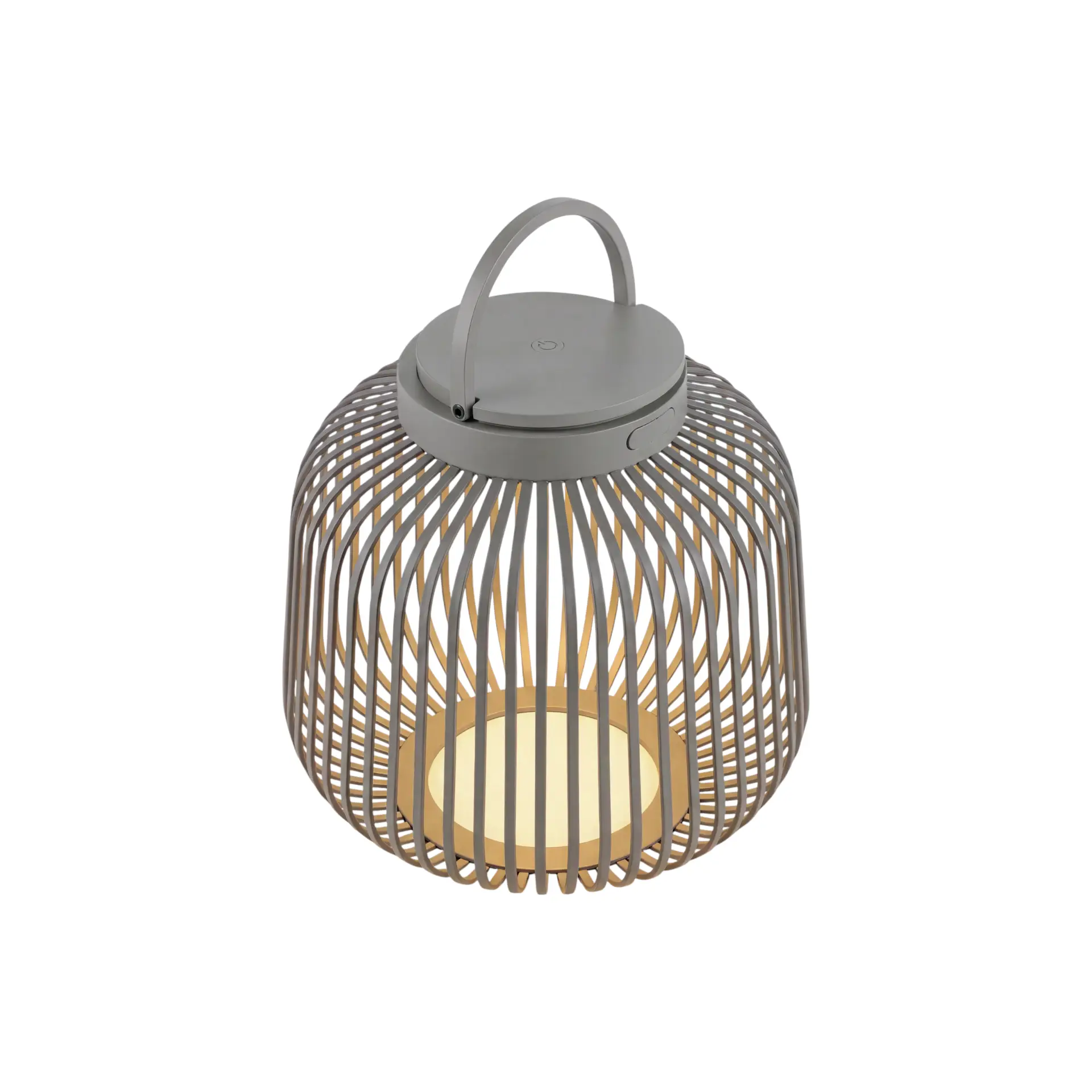 Kleine tragbare LED-Lampe LITO S Höhe 20 cm Granite Gray