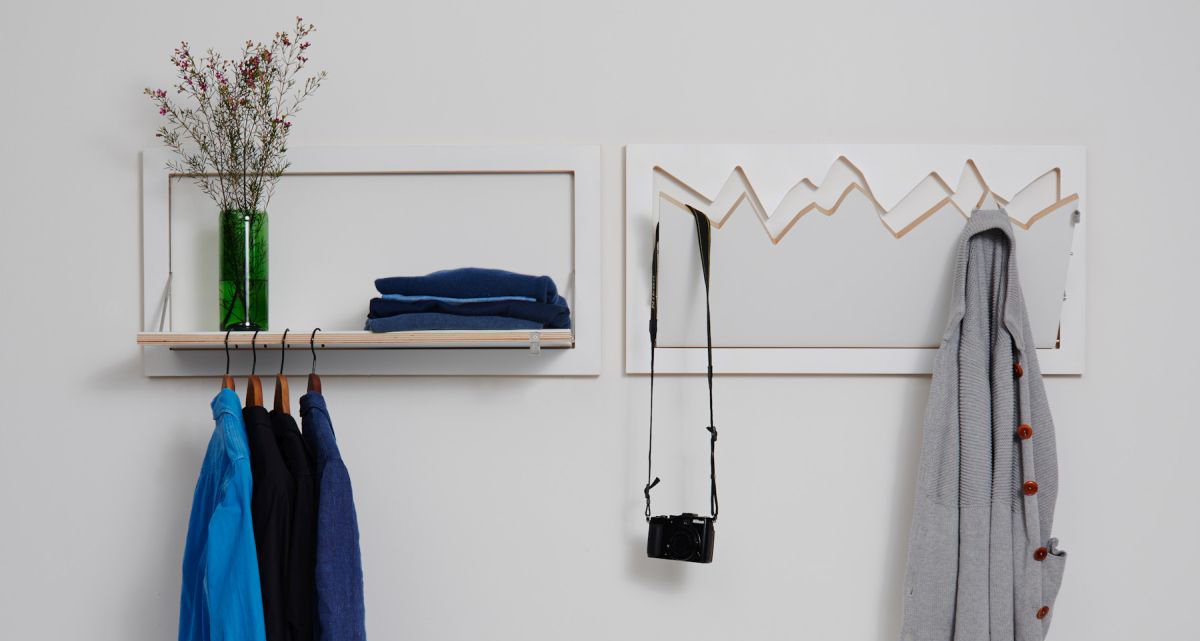 Platzsparende Designer Möbel für den Flur, die als Garderobe genutzt werden