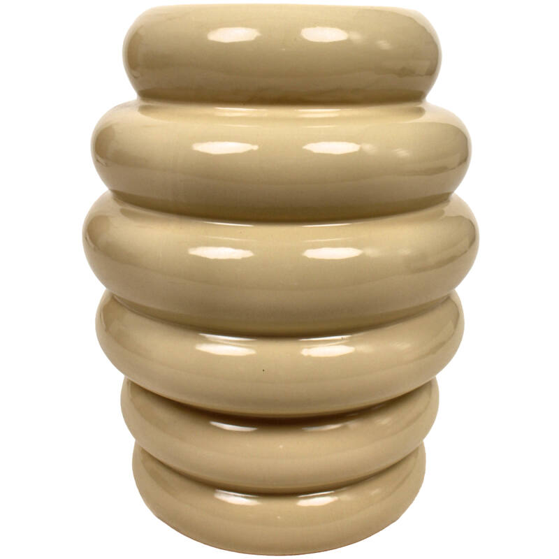Pflanzgefäß aus feinem Steingut Beige - modern Ø 28,5 cm Pflanzgefäß aus feinem Steingut Beige - modern Ø 28,5 cm