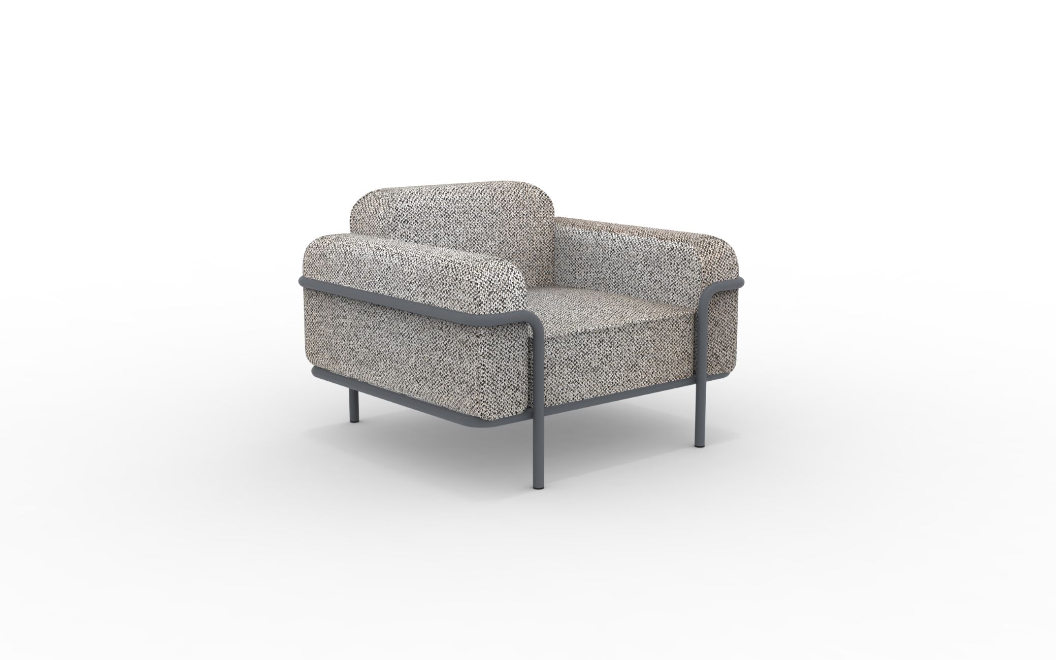 Hug bequemer Outdoorsessel - Lounge-Möbel Weiß-Braun, Dunkelgrau Hug bequemer Outdoorsessel - Lounge-Möbel Weiß-Braun, Dunkelgrau