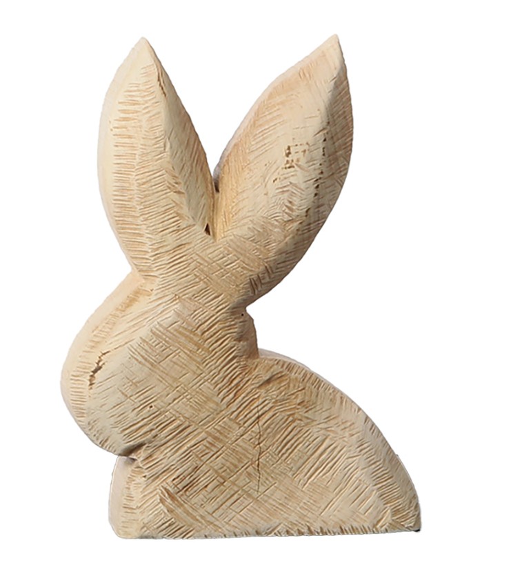 Deko-Hase Beron aus Holz – Handgefertigte Osterfigur 30 cm