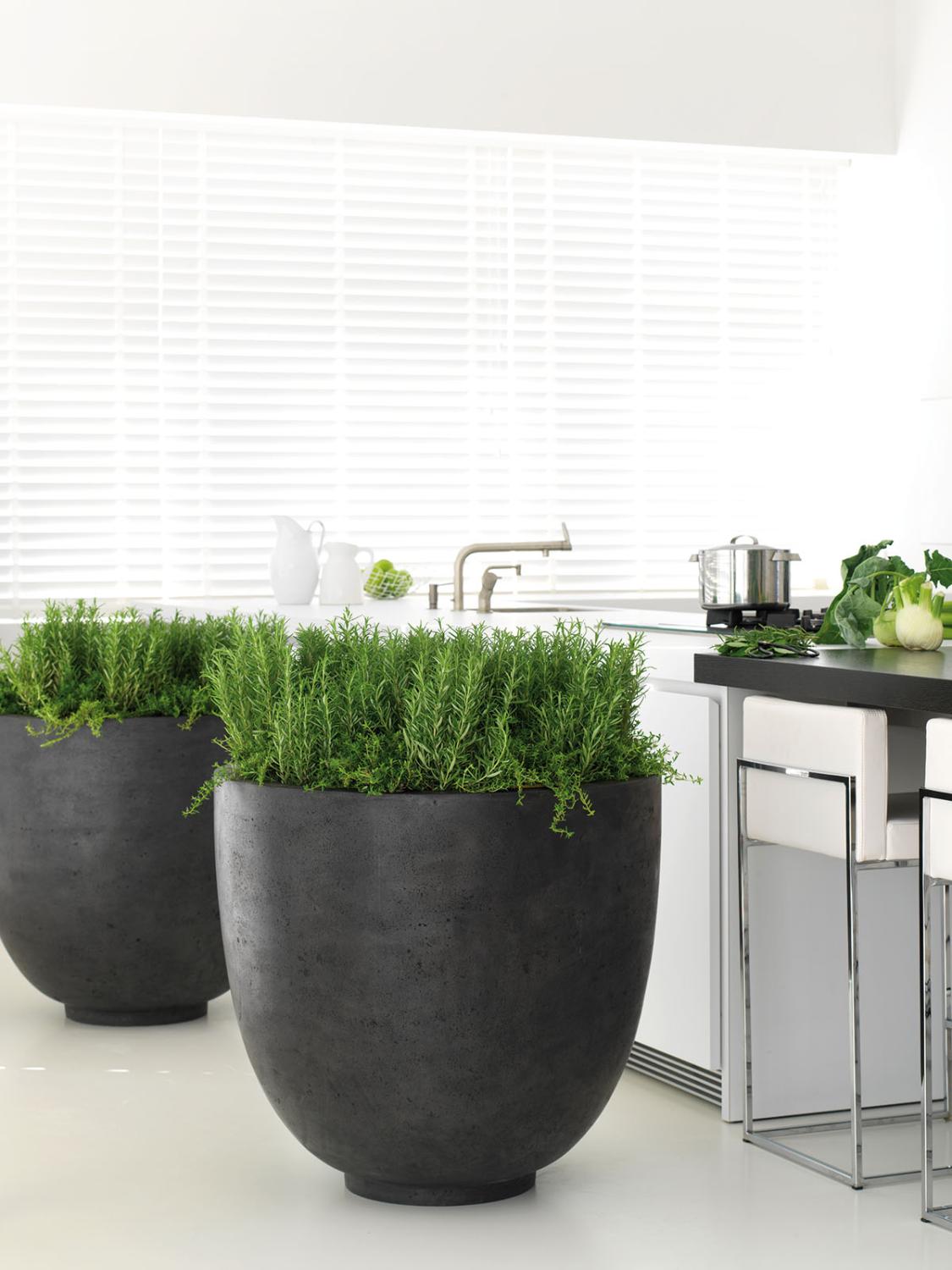 Polystone Ego Giant Pflanzgefäß mit Stein-Optik Polystone Ego Giant Pflanzgefäß mit Stein-Optik