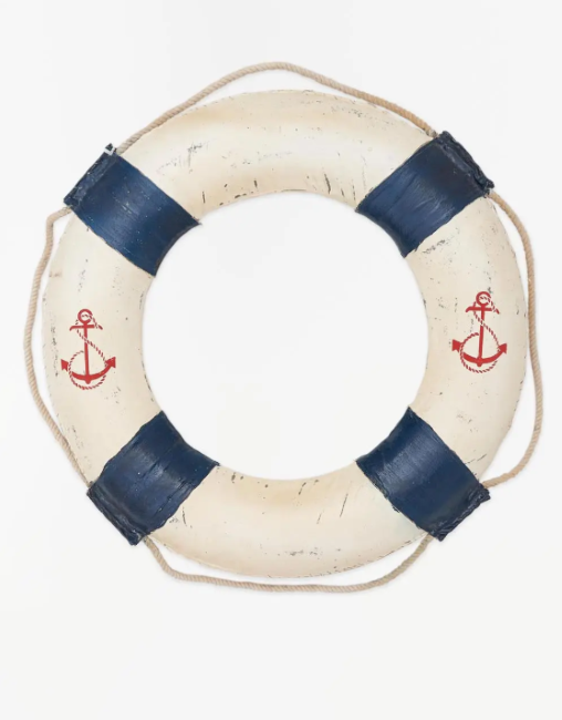 Vintage Rettungsring mit Anker Vintage Rettungsring mit Anker