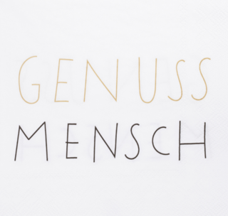 Serviette 33 x 33 cm Genussmensch Serviette 33 x 33 cm Genussmensch
