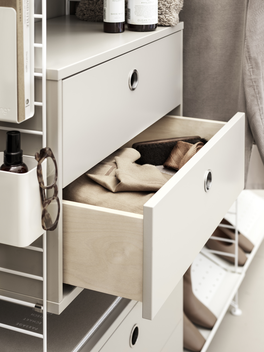 String System Hängeschrank mit Schubladen 58/42/30 Dunkle Eiche