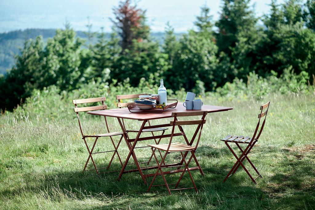 Bistro Klapptisch Rechteckig 57x57 Mohnrot Bistro Klapptisch Rechteckig 97x57 Rosmarin