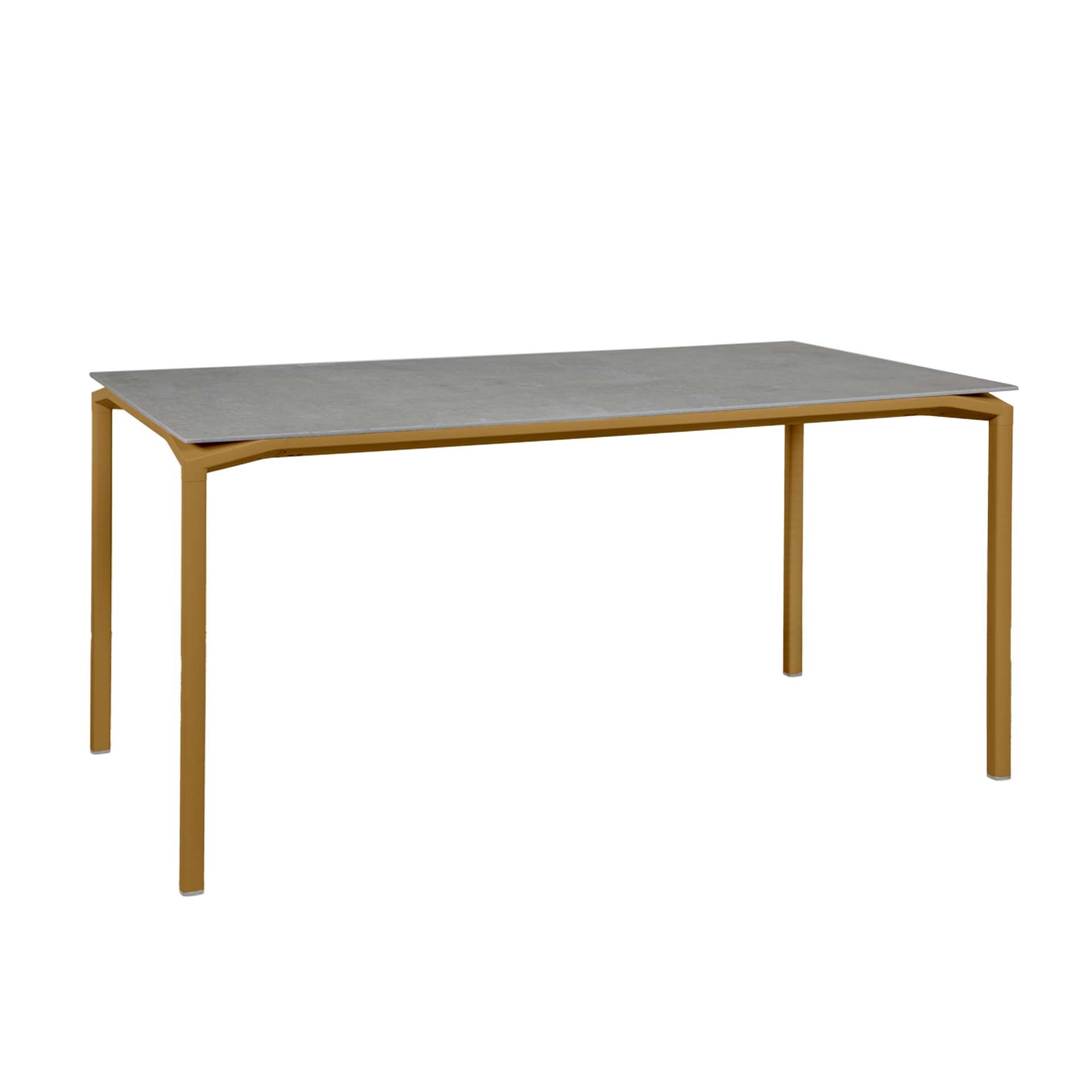 Calvi Outdoor-Gartentisch Mineral Grau-Kreta 160x80 cm mit Dekton® Platte D2 Lebkuchen