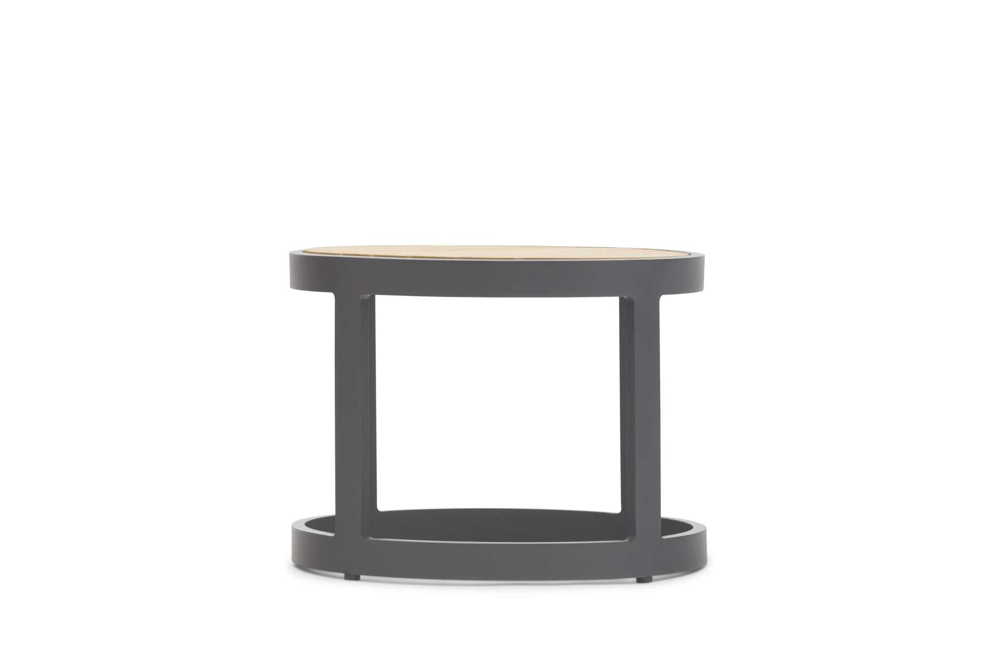 Totem Hocker Set + Coffee Table für den Garten Kohle