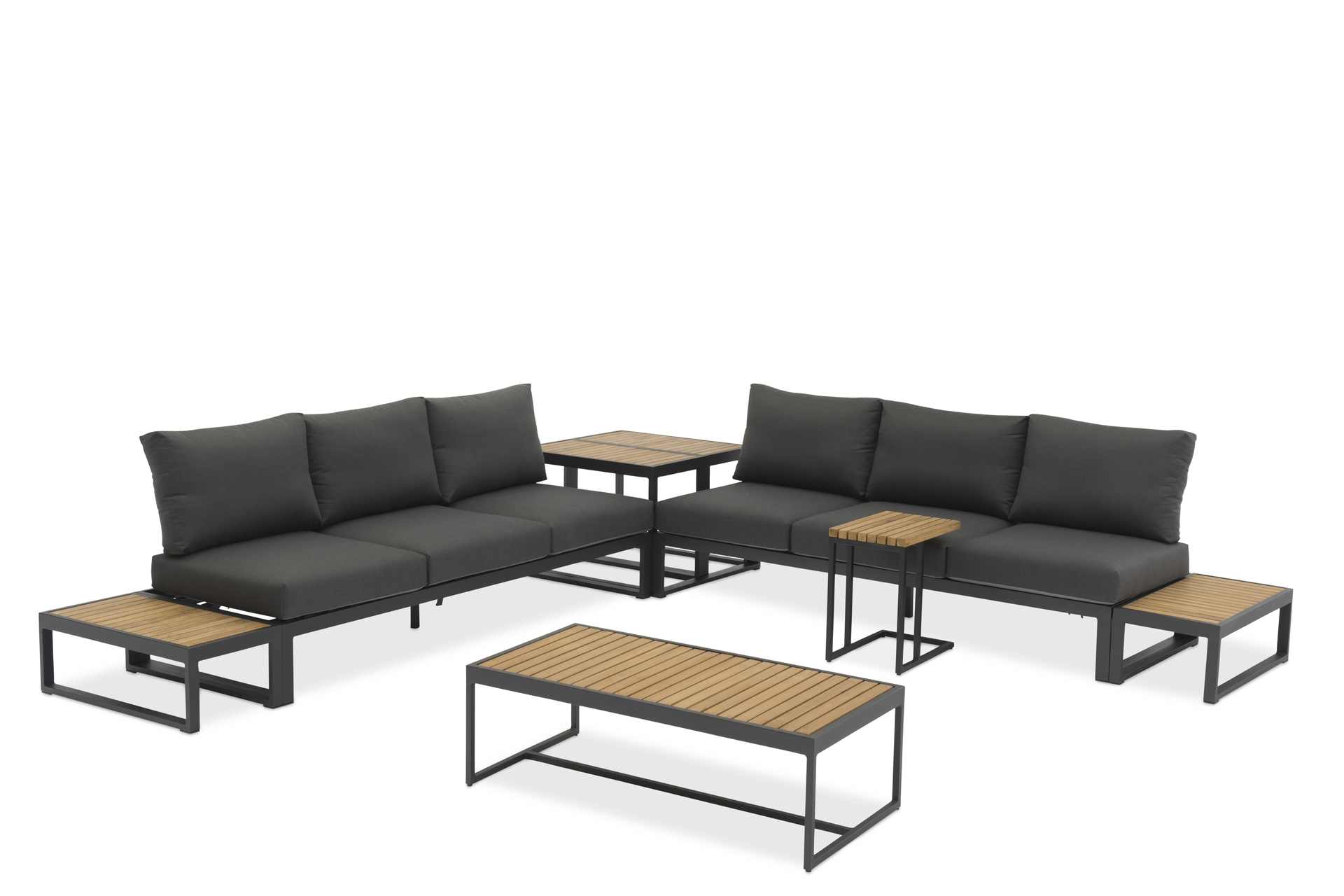 Nest 3-Sitzer Sofa für Outdoor verstellbar Kohle Nest 3-Sitzer Sofa für Outdoor verstellbar Kohle