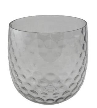 CATANIA Windlicht mit eleganter Blasenstruktur lüster-rauch/optik Ø 29 cm, Höhe 30,5 cm