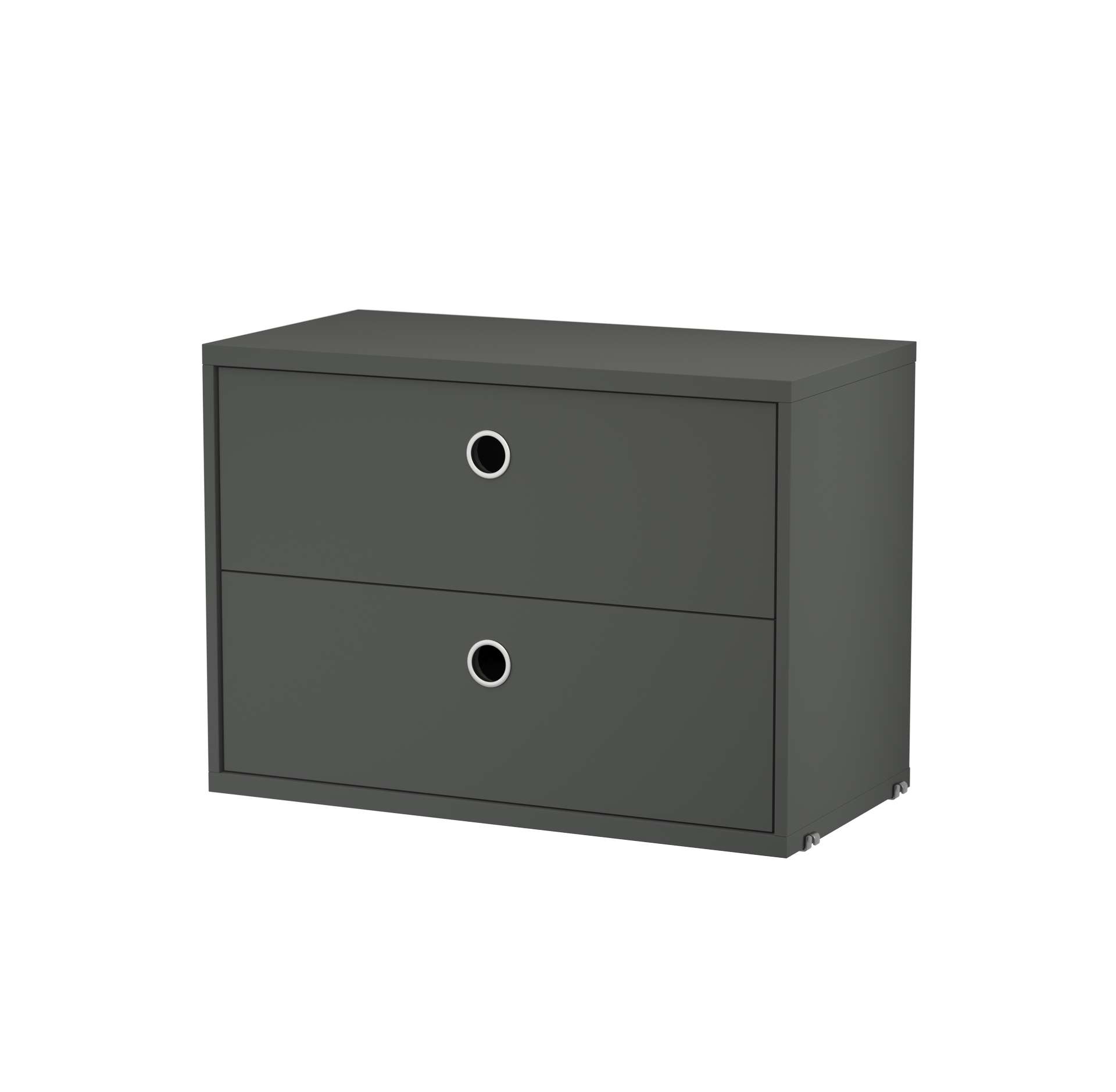 String System Hängeschrank mit Schubladen Dunkelgrau 58/42/30 String System Hängeschrank mit Schubladen Dunkelgrau 58/42/30