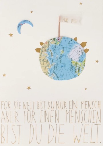 Grußkarte „Du bist die Welt“ – mit Erdmotiv