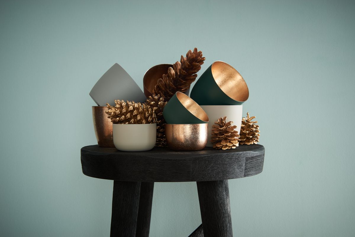 Madras Windlicht matt gold rot S - H:5cm/Ø 8cm Madras Windlicht matt roségold - flannel - L - H:13cm / Ø 15 cm