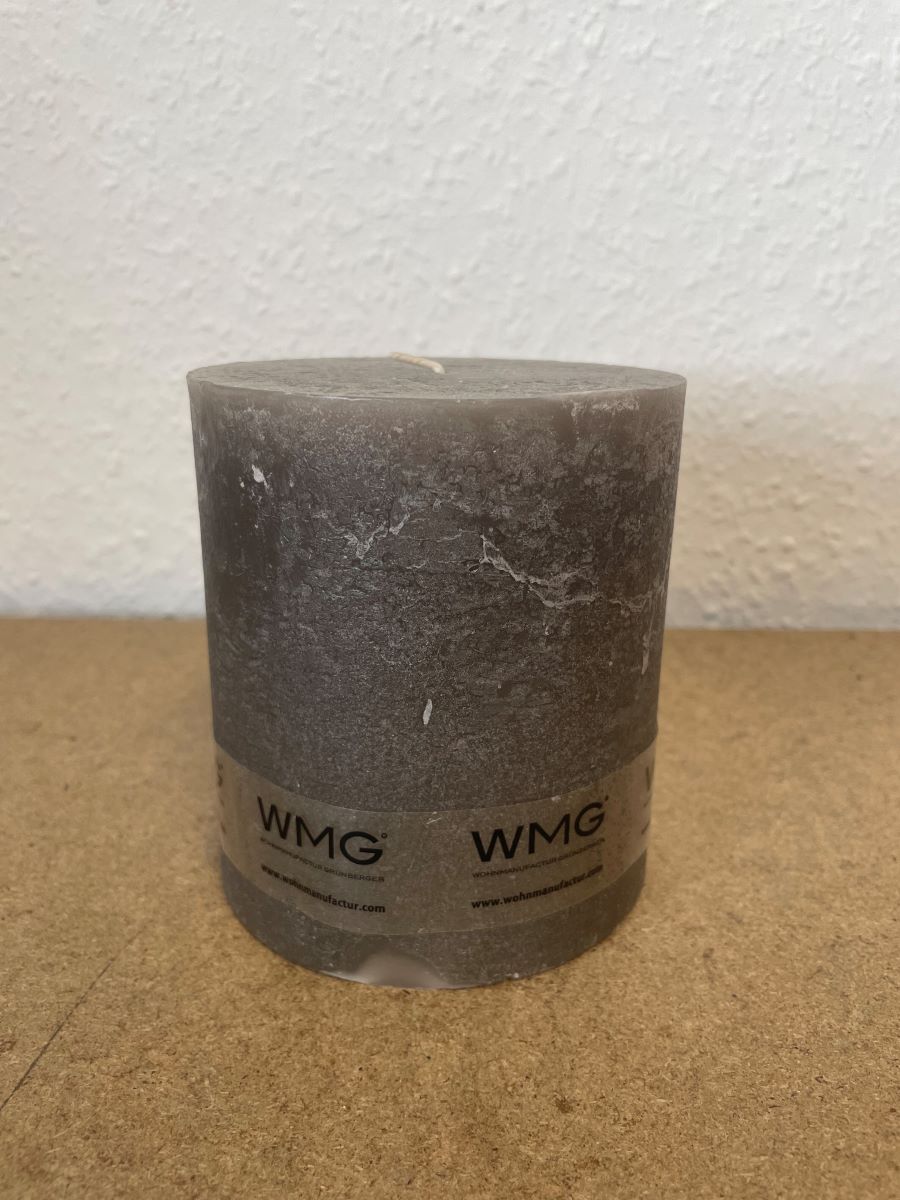 Stumpenkerze Rustikal 11x10 cm grau Sonderpreis Stumpenkerze Rustikal 11x10 cm grau Sonderpreis