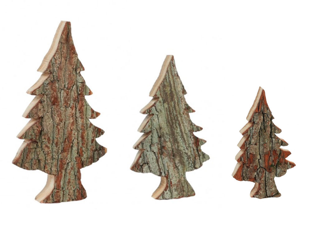 Holztanne mit Rinde Holztanne mit Rinde