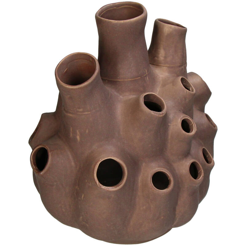Vase Stoneware Mauve 29,5x26x30,5cm