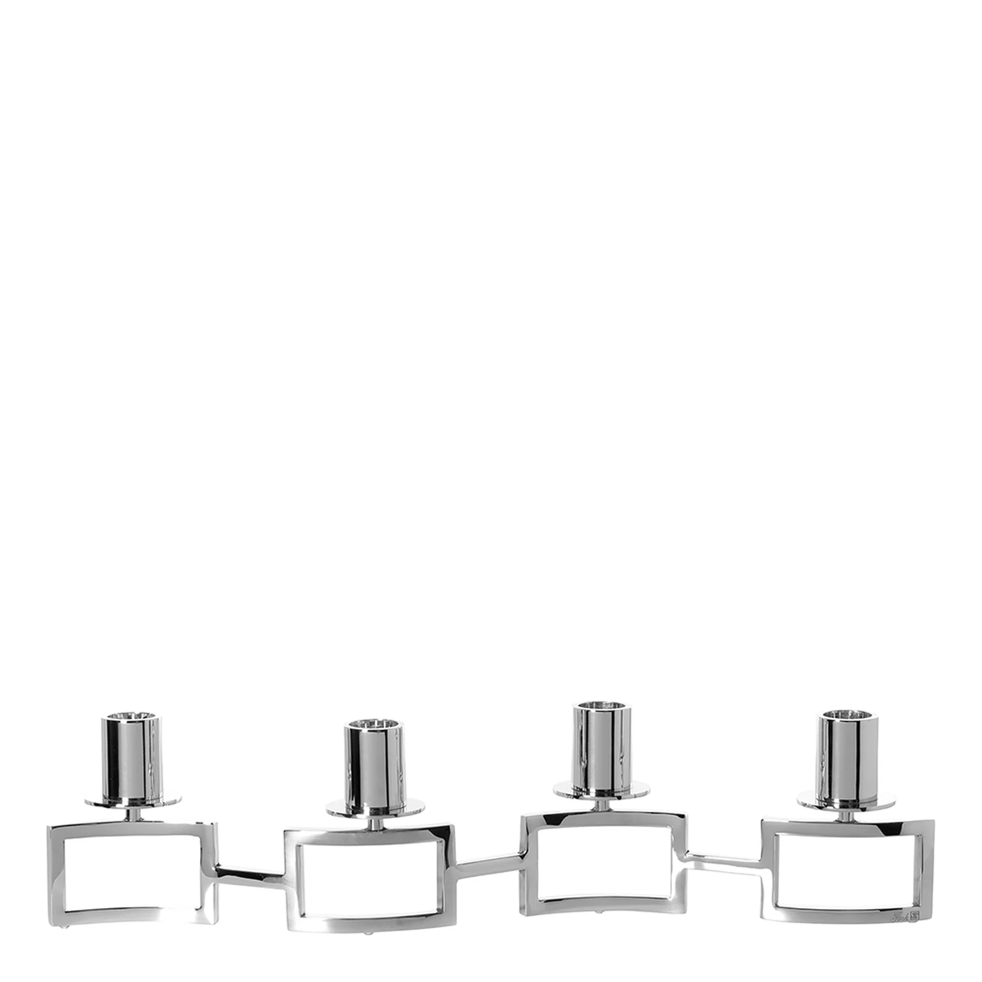HOMMAGE filigraner Kerzenleuchter Edelstahl Silber