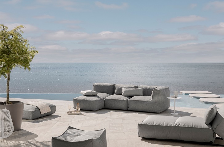 GROW Chaiselongue - Outdoor Lounge Modul 4 Coal