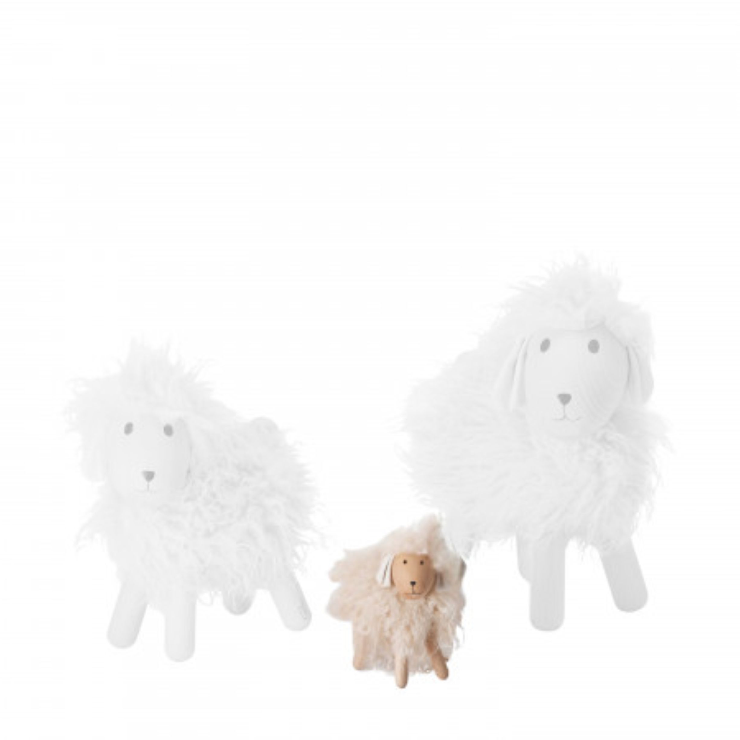 ALBERT Holzschaf mit Webpelz-Fell - drehbarer Kopf 14 cm ALBERT Holzschaf mit Webpelz-Fell - drehbarer Kopf 14 cm