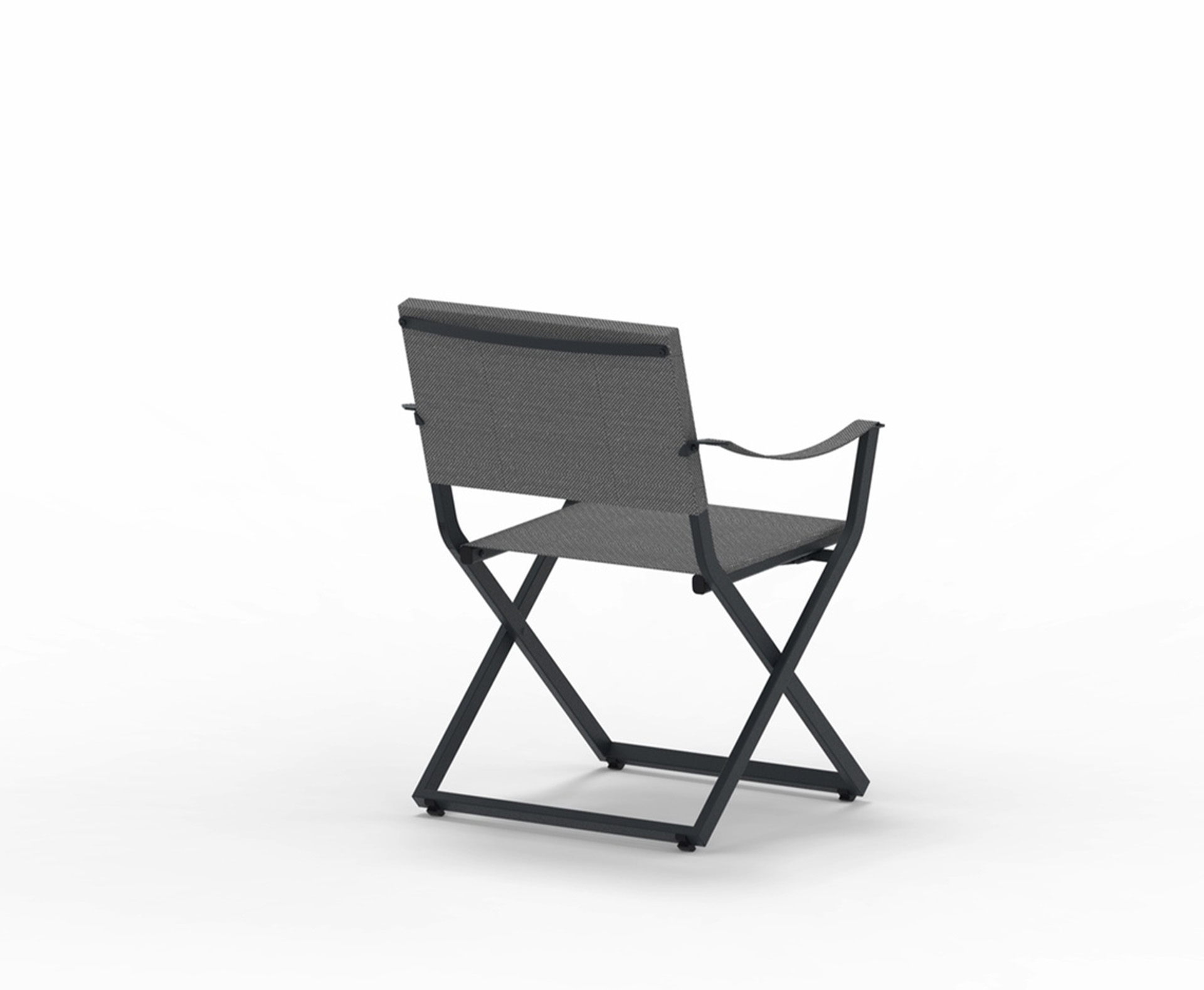 Fellini Armlehnen Klappstuhl Outdoor Antikgrau/Schwarz/Stahl