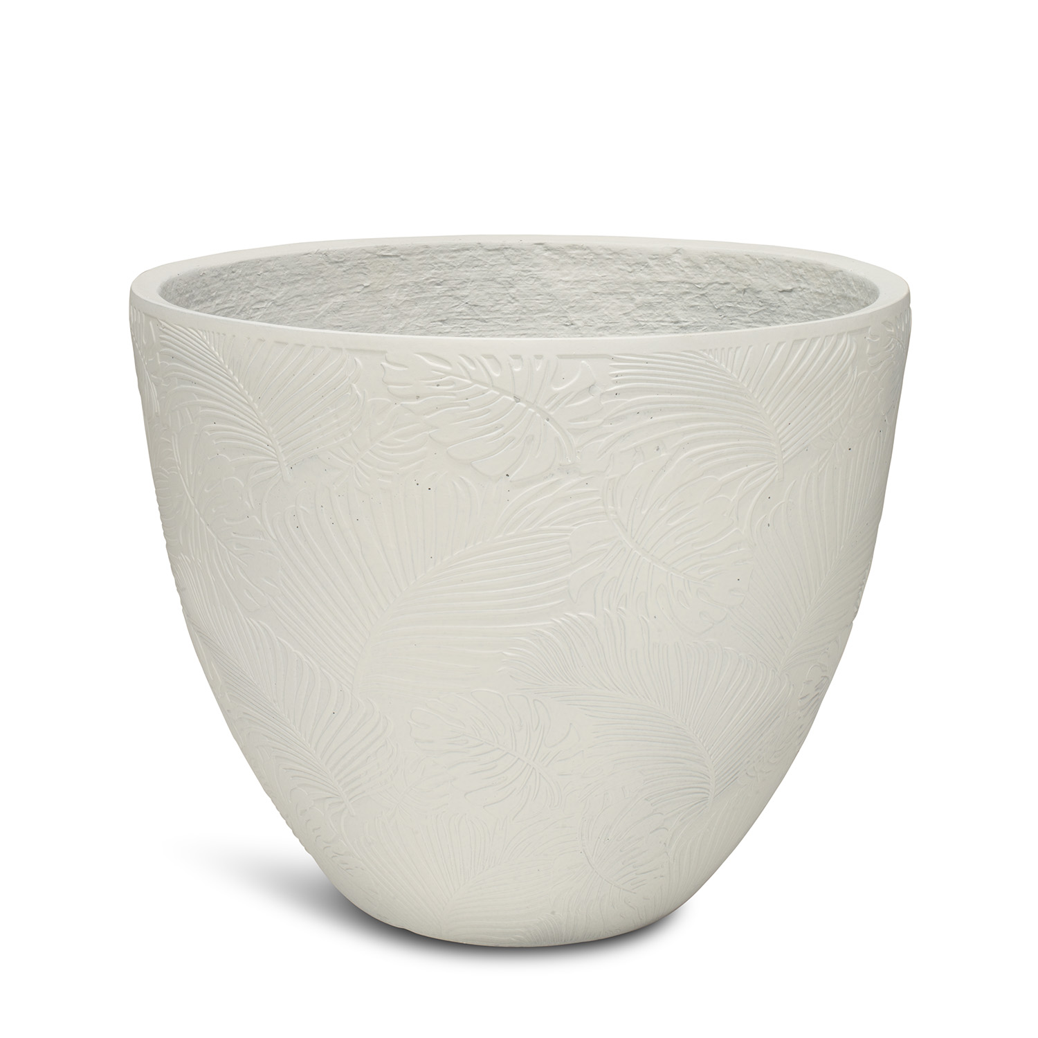 Flora Pflanzentopf aus Beton weiß Ø 44 cm, Höhe 35 cm Flora Pflanzentopf aus Beton weiß Ø 44 cm, Höhe 35 cm