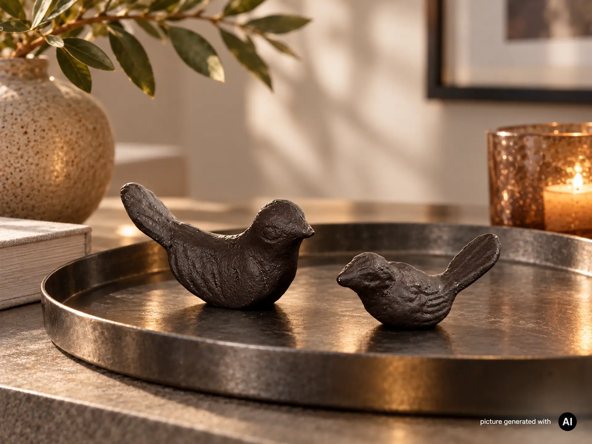 Kleine Vogelfigur mit Magnet Länge 7 cm