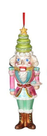 Weihnachtsanhänger Nussknacker mit Macarons – Bunte Christbaumdeko Weihnachtsanhänger Nussknacker mit Macarons – Bunte Christbaumdeko