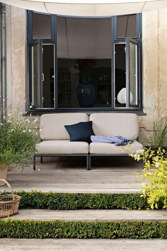 LEVEL Outdoor Sessel Lounge-Modul 1 Dunkelgrau Sooty Grey