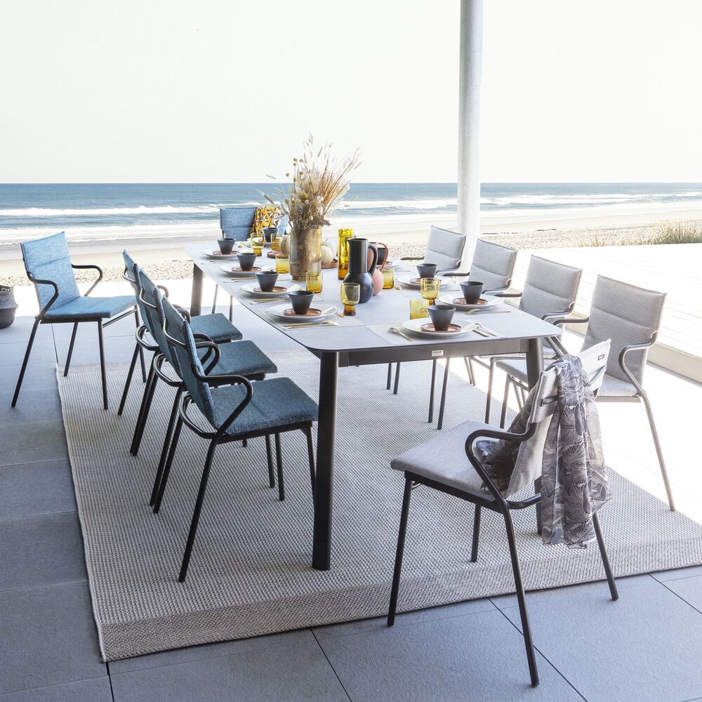 Stuhl mit Armlehne ANCONE Latte / Gestell Titane Stuhl mit Armlehne ANCONE Latte / Gestell Titane