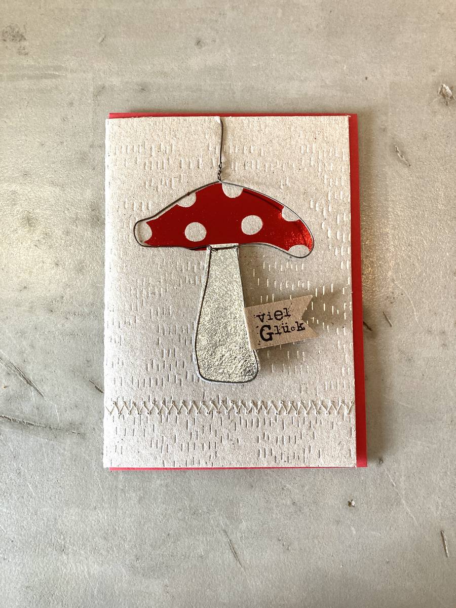 Drahtkarte für besondere Anlässe Pilz Drahtkarte für besondere Anlässe Pilz