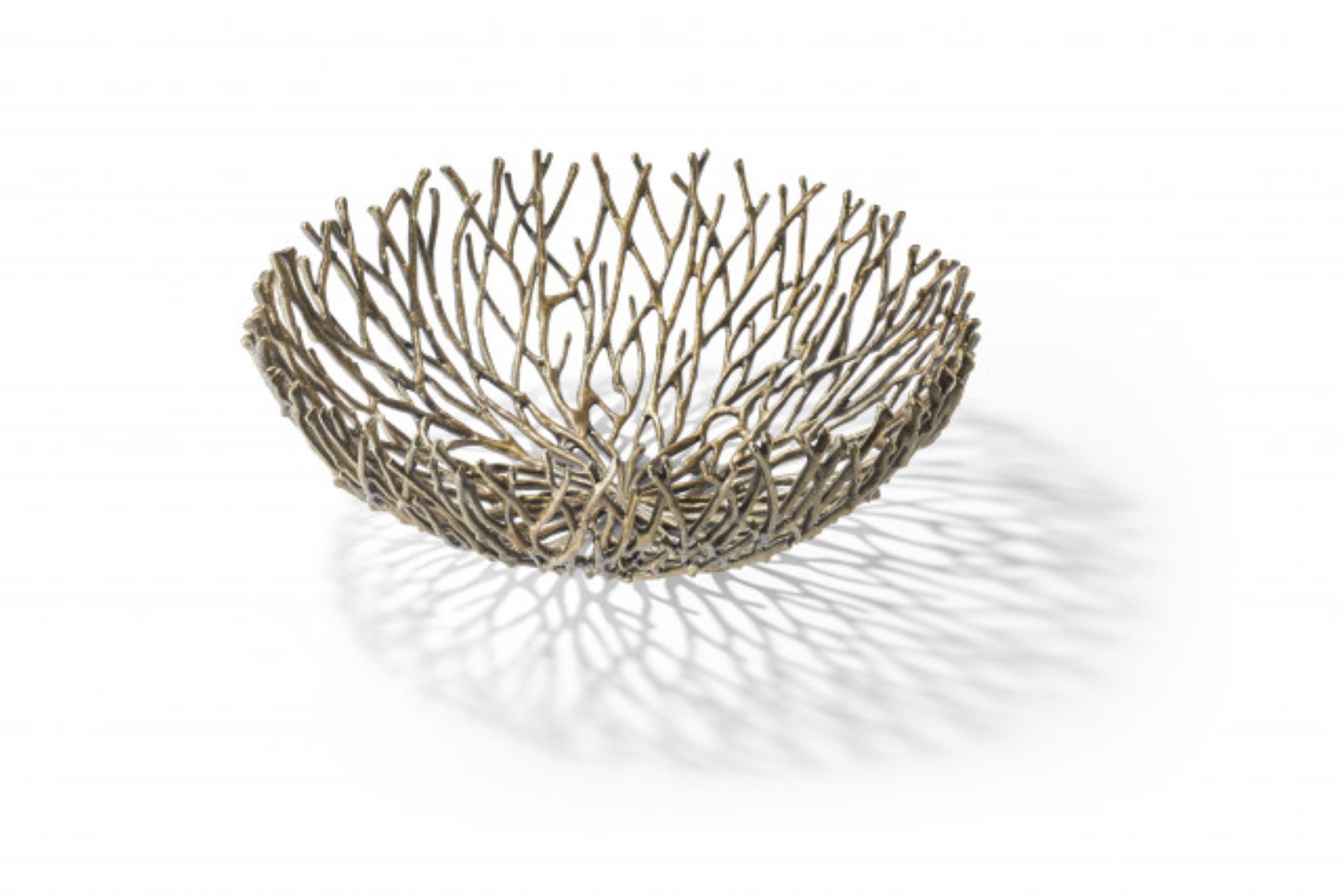 CORAL goldene Dekoschale in Korallenform