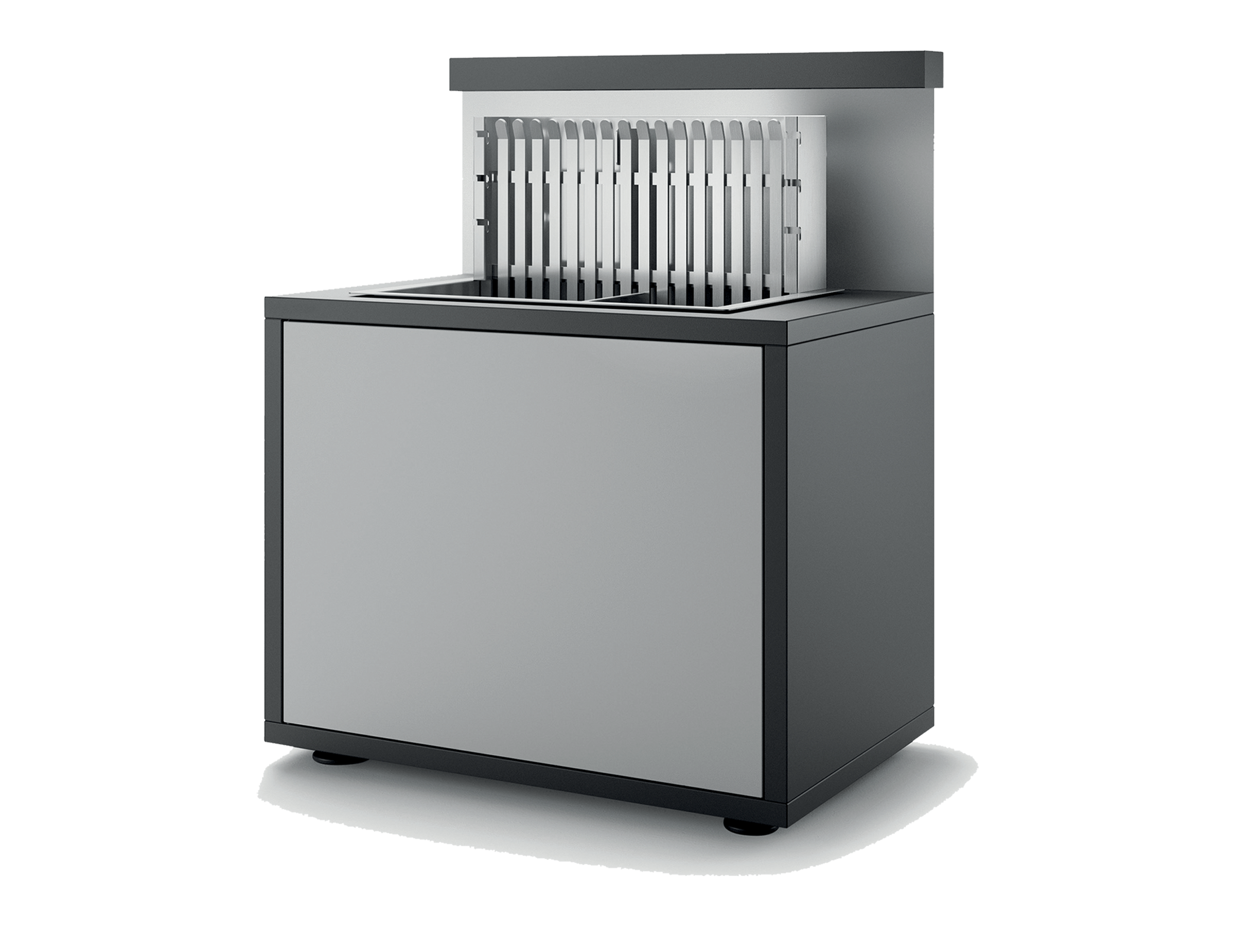 Grillmodul Stahl schwarz / grau, ohne Grill Grillmodul Stahl schwarz / grau, ohne Grill