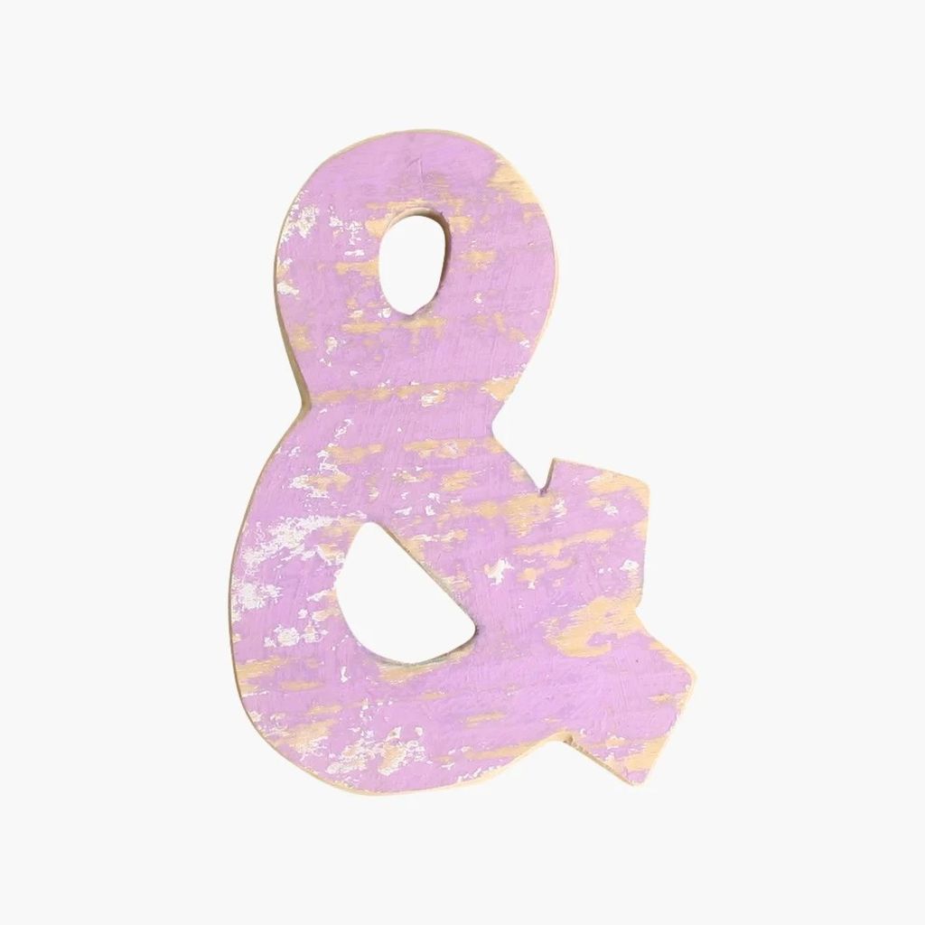 Deko-Zeichen "&" aus Bootsholz Retro-Design Deko-Zeichen "&" aus Bootsholz Retro-Design