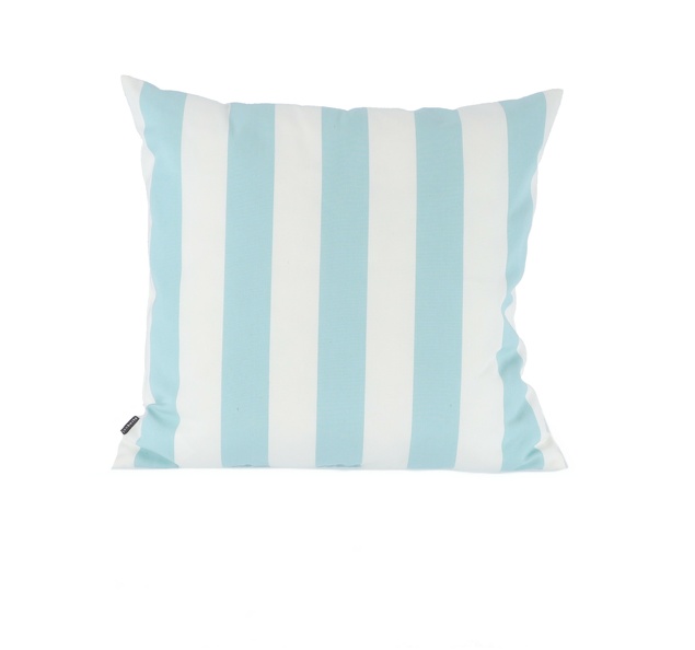 Kissen SOMNIA Streifen weiß/hellblau 48 x 48 cm