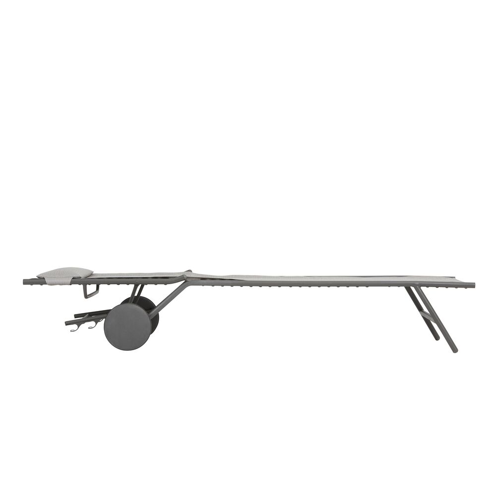 3614210026742_6.jpg Hohe Sonnenliege Miami HT II Batyline® Duo – klappbar & mit verstellbarer Rückenlehne Grau Galet