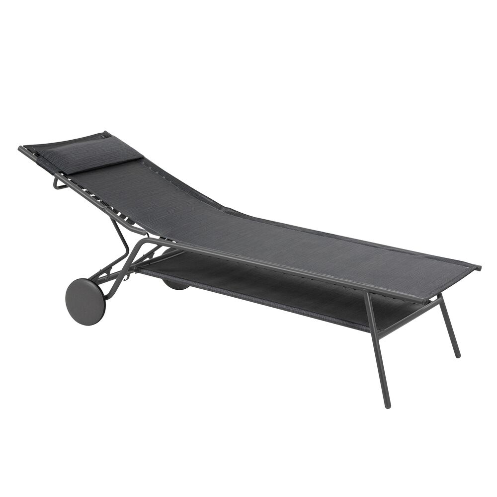 Hohe Sonnenliege Miami II Batyline® Duo Grau Obsidian