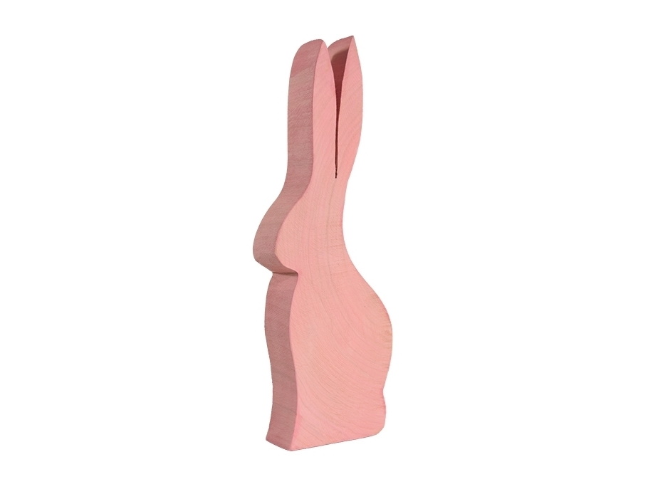 Farbiger Holz Hase Pappel Stefan pink 40 cm